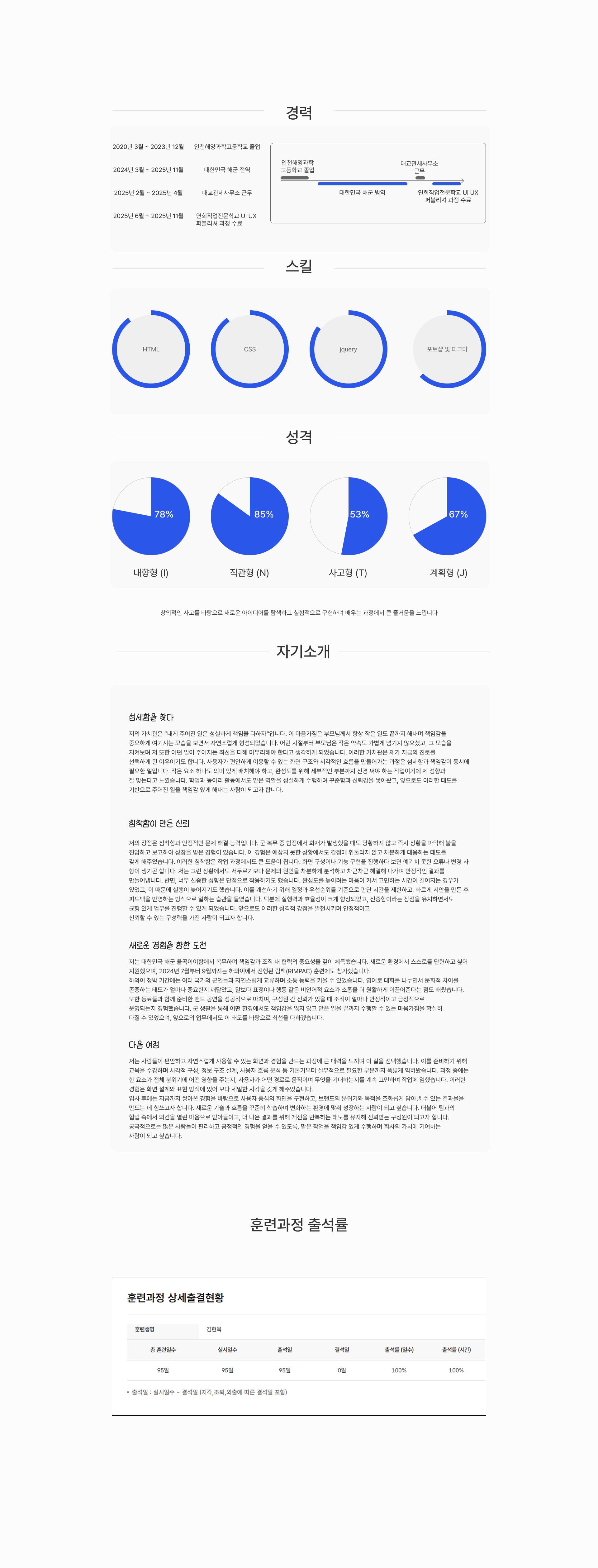 포트폴리오 이력서